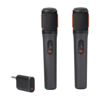 JBL, Microfone Sem Fio, PartyBox Wireless Mic, Par com Receptor - Preto