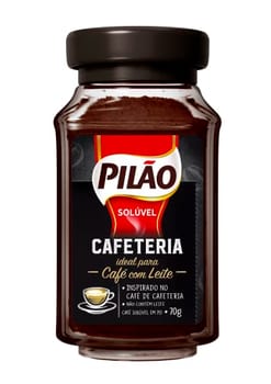 Café Solúvel em Pó Pilão Cafeteria Vidro 70g