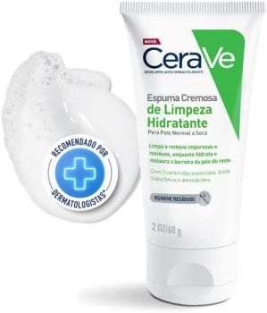 CeraVe Espuma Cremosa de Limpeza Hidratante com Ácido Hialurônico 60g Cor