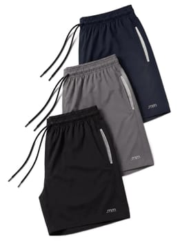 Kit 3 Bermuda Masculina Tactel Com Elastano Academia Treino
