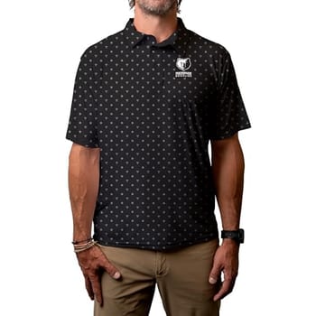 Blue 84 Camisa polo masculina de manga curta oficialmente licenciada pela NBA com estampa reforçada