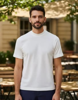 Camiseta Gola Média Masculina Básica Verona Opus