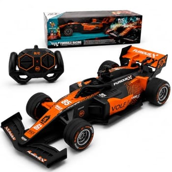 Carrinho Fórmula Racing Controle Remoto Recarregável com Efeito de Fumaça, Cabo USB para Recarga, Design Esportivo, Controle Sem Fio, Brinquedo F 1