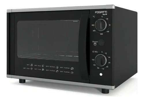 Forno Elétrico De Bancada Top 40l Black - Fogatti Cor Preto