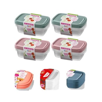 Conjunto com 12 Potes Plásticos Herméticos, Tampa Fácil, 785ml - Sanremo Cor:Sortidos