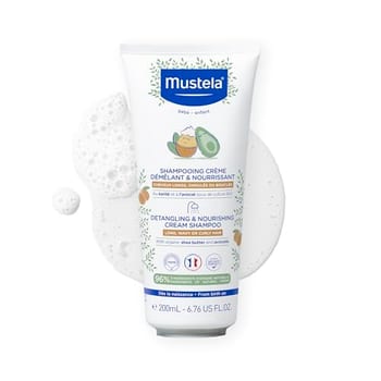 Mustela Shampoo Cachos Desembaraçados 200ml - Para Cabelos Ondulados, Cacheados e Texturizados - Limpa Suavemente, Nutre e Desembaraça