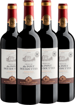 Kit 4 Château du Pont des Gouttes Bordeaux AOC por R$39,90 cada garrafa