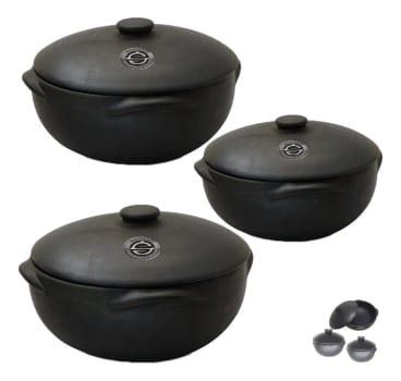 Conjunto Kit Legítimas Panelas De Barro Capixaba  Nº 3-2-1.