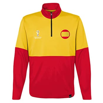 Outerstuff Camiseta infantil unissex Copa do Mundo FIFA com zíper 1/4, vermelho-dourado, grande