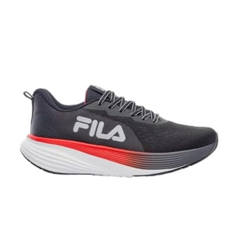 Tenis Fila Agile Masculino, Black/Asphalt/Flame Scarlet, 43