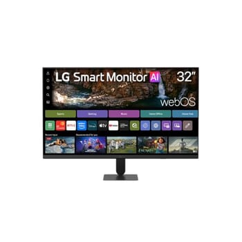 Monitor LG Smart - Tela VA de 32" 4K UHD, HDR10, DCI-P3, WebOS 26, ThinQ, Wifi, Air Play, Bluetooth, USB, 2X HDMI, Preto – 32U701S