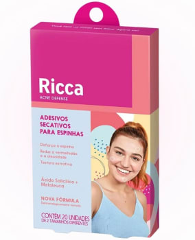 Adesivo Secativo Para Acne Ricca Transparente - 20 Unidades