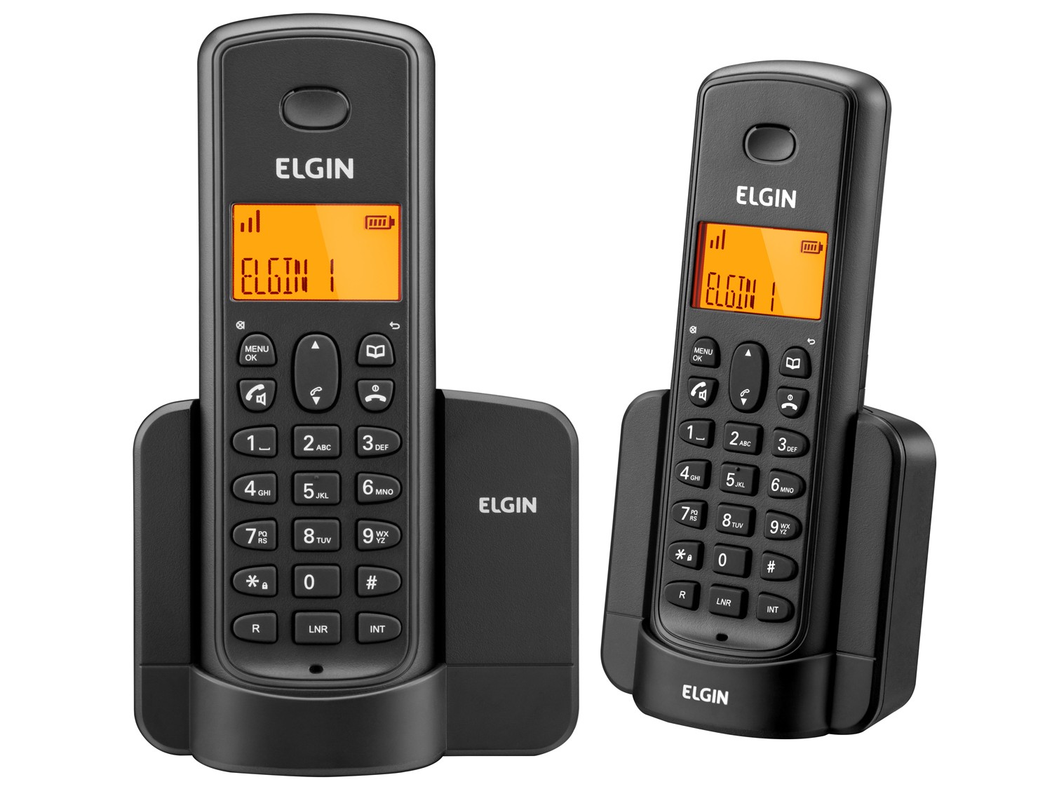 Telefone Elgin TSF8002 Preto sem fio + Ramal - identificador
