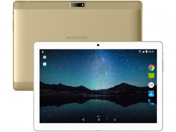 Tablet Multilaser M10A Lite 8GB Tela 10” 3G - Wi-Fi Android 7.0 Proc. Quad Core Câmera Integrada  Dourado