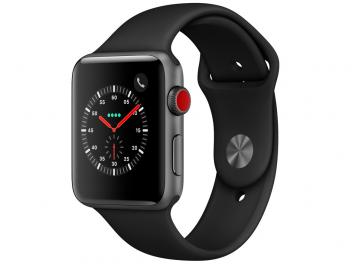 Apple Watch Series 3 42mm Cellular GPS Integrado - Wi-Fi Bluetooth Pulseira Esportiva 16GB Preto