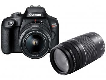 Câmera Digital Canon Semiprofissional - EOS Rebel T100 + Lente Zoom Telefoto 75-300mm - Magazine Ofertaesperta