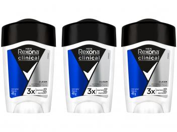 Desodorante Antitranspirante Masculino Rexona - Clinical 3 Unidades de 48g Cada - Magazine Ofertaesperta