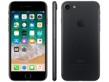 iPhone 7 Apple 128GB Preto Matte 4G Tela 4.7” - Retina Câm.12MP +Selfie 7MP iOS 11 Proc. Chip A10 - Magazine Ofertaesperta