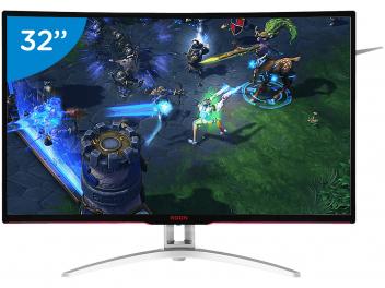 Monitor Gamer AOC LCD Curvo 31,5” IPS Full HD - Widescreen Agon 