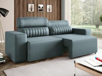 Sofá Retrátil e Reclinável 4 Lugares - Revestimento Suede Elite Style Linoforte 