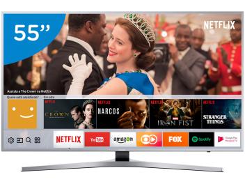 Smart TV LED 55” Samsung 4K Ultra HD - UN55MU6400GXZD Tizen Conversor Digital Wi-Fi - Magazine Ofertaesperta
