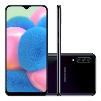 Smartphone Samsung Galaxy A30s 64GB Dual 4G Tela 6,4" Câmera Tripla 25MP 8MP 5MP Frontal 16MP Preto