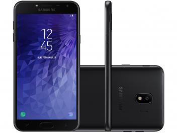Smartphone Samsung Galaxy J4 32GB Preto - Dual Chip 4G Câm. 13MP + Selfie 5MP Flash 