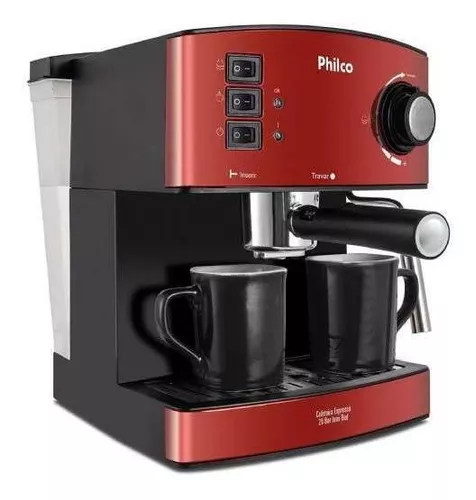 Cafeteira Expresso Philco 20 Bar Inox Red PCF24, 110V ou 220V (Vermelho)