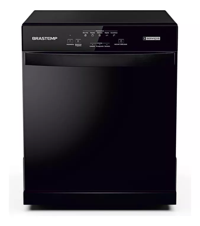 Lava Louças Brastemp 8 Serviços Preta - Blf08ae Cor Preto 110V