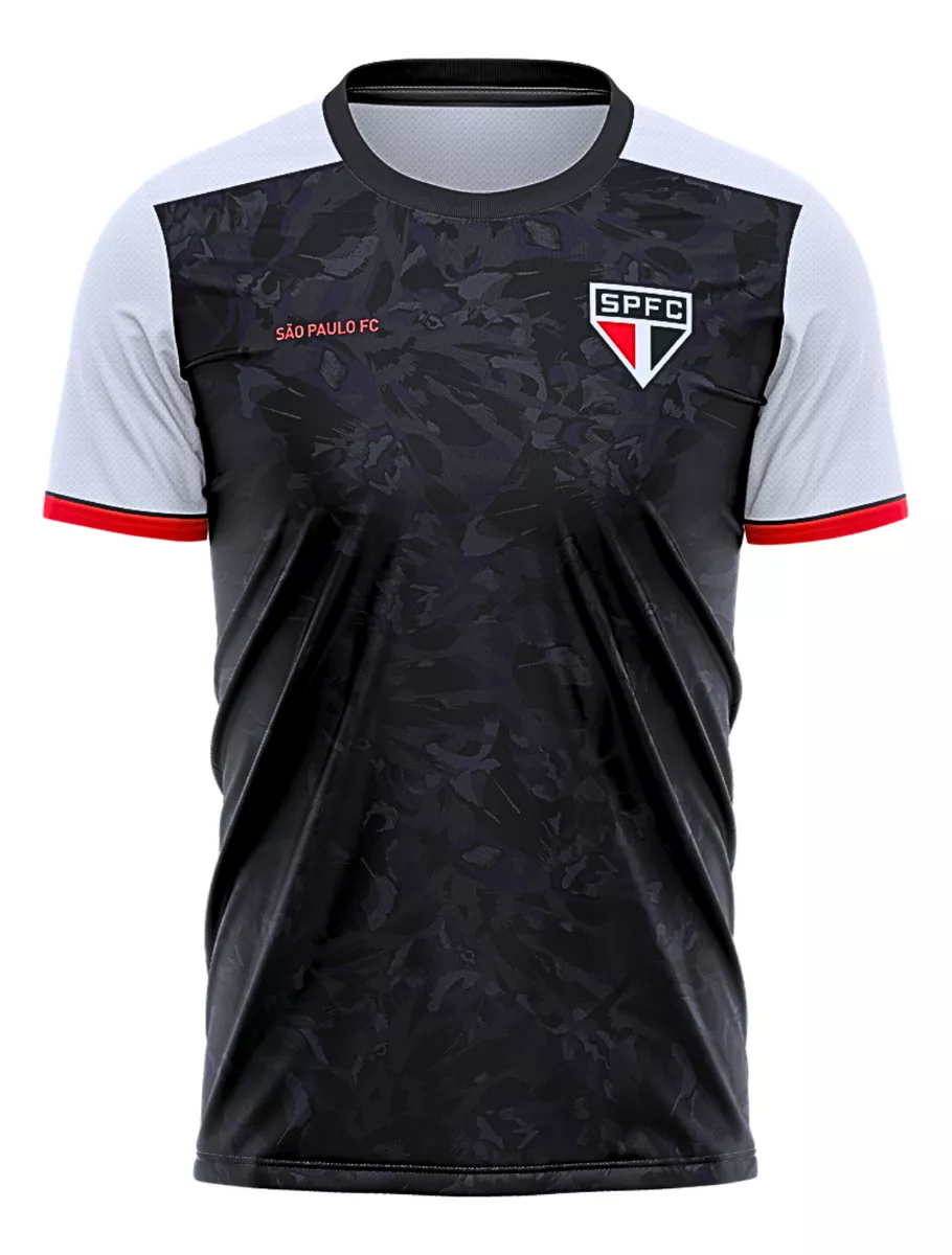 Camisa Preta Masculina São Paulo - Licenciada Original