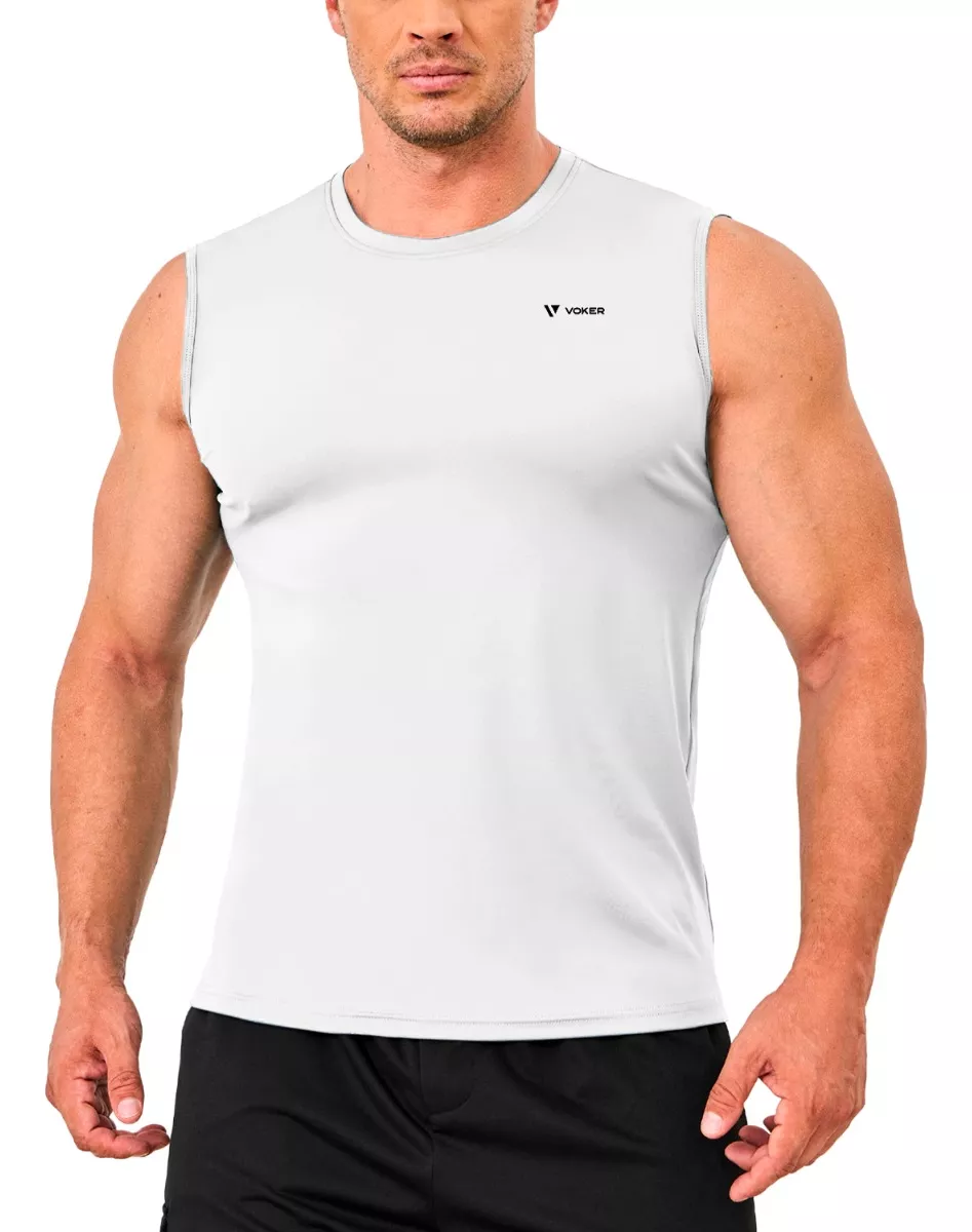 Regatas Masculina Lisa 100% Algodão Camisetas Treino Voker