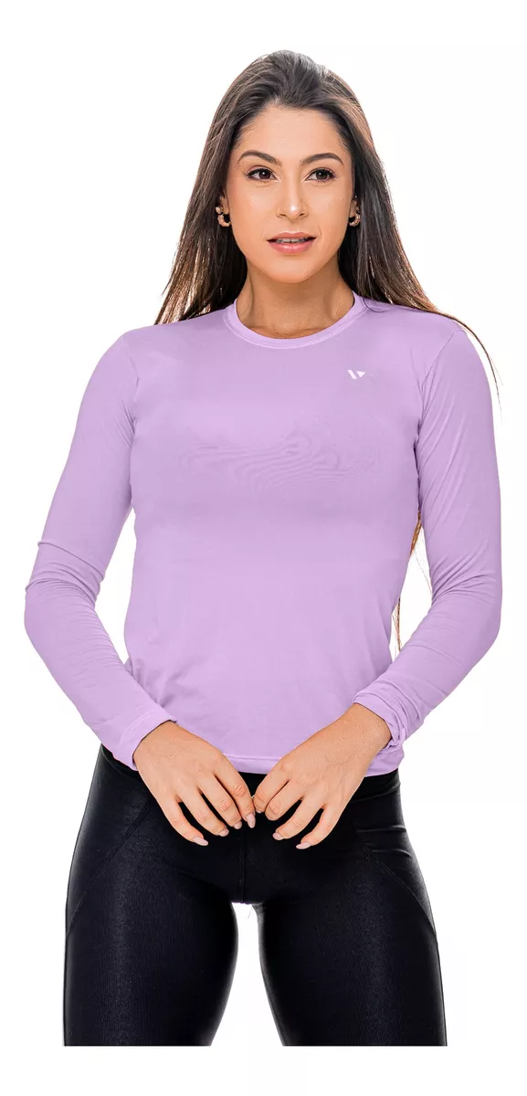 Camisas Térmica Feminina Voker Proteção Uv Bike Academia