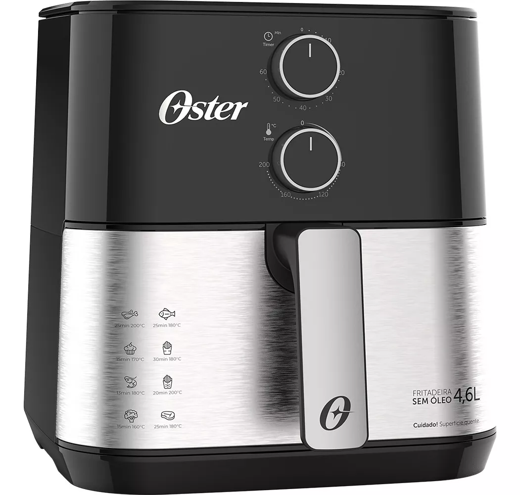 Fritadeira Sem Óleo Ofrt520 4,6 Litros Oster Cor Preto/Inox 110V