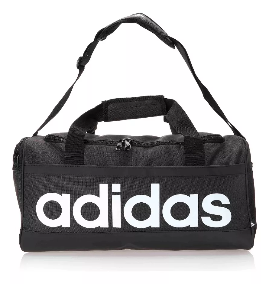 Mala Masculina E Feminina Duffel Linear Pequena adidas Cor Black/White Lisa