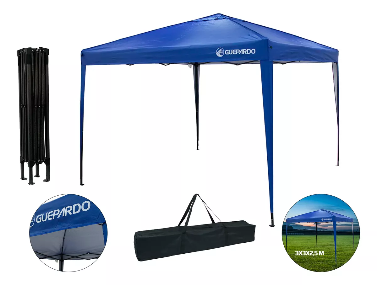 Tenda Gazebo 3x3 C/ Bolsa Transporte Sanfonado Em Aço