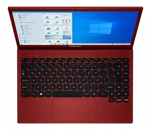 Notebook Positivo Q464c Atom 4gb 64gb Ssd 14,1'' W10 Cor Vermelho