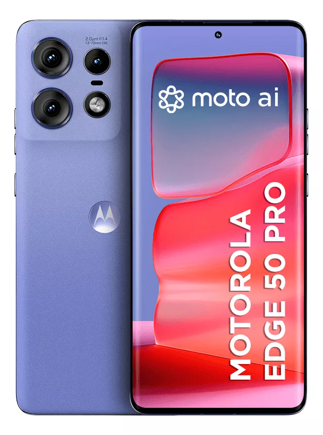 Smartphone Motorola Edge 50 Pro 5g 256gb 24gb Ram Boost Tela 6,7 Poled Gorilla Glass Ip68 - Lilac