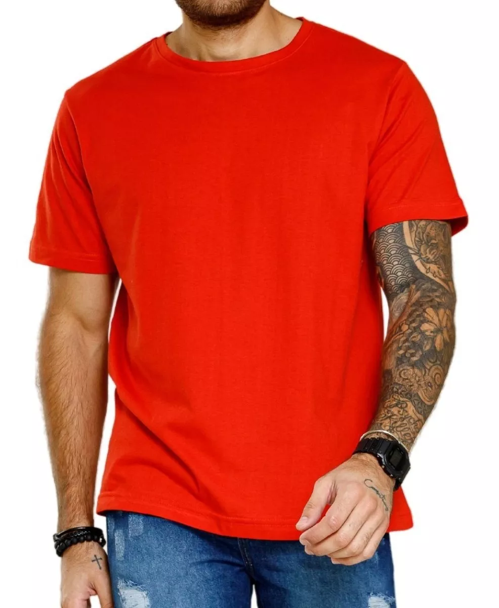 Camiseta Masculina Basica Gola Redonda Algodão Linha Premium