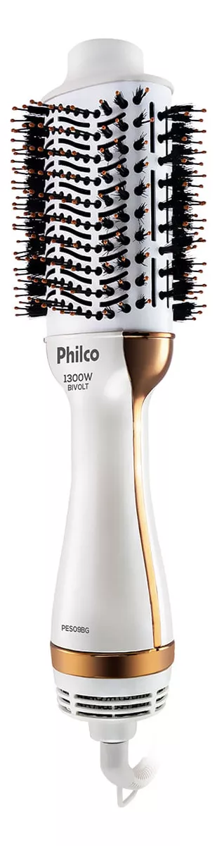 Escova Secadora Philco PES09BG, 1300W, Bivolt (Branco)