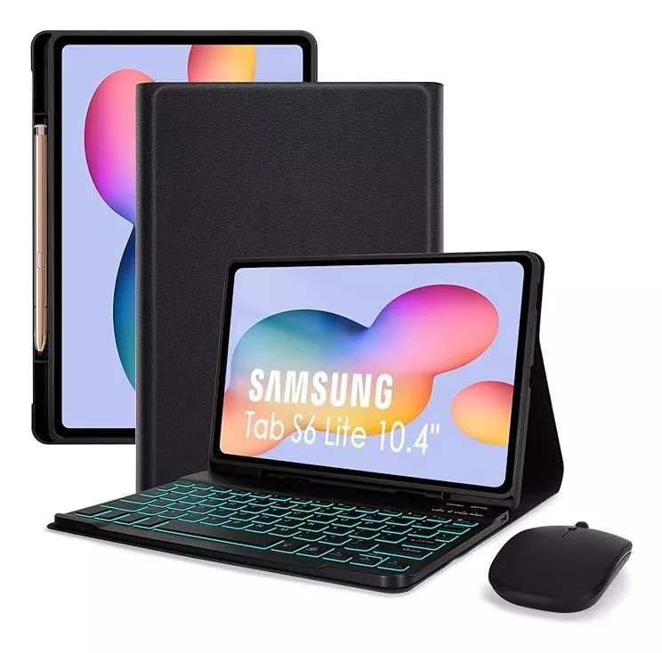 Teclado Retroiluminado + Mouse + Capa Para Tab S6 Lite