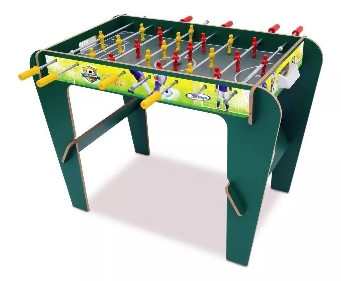 Mesa De Pebolim Xalingo Super Copa Com Bolas Incluídas (Verde)