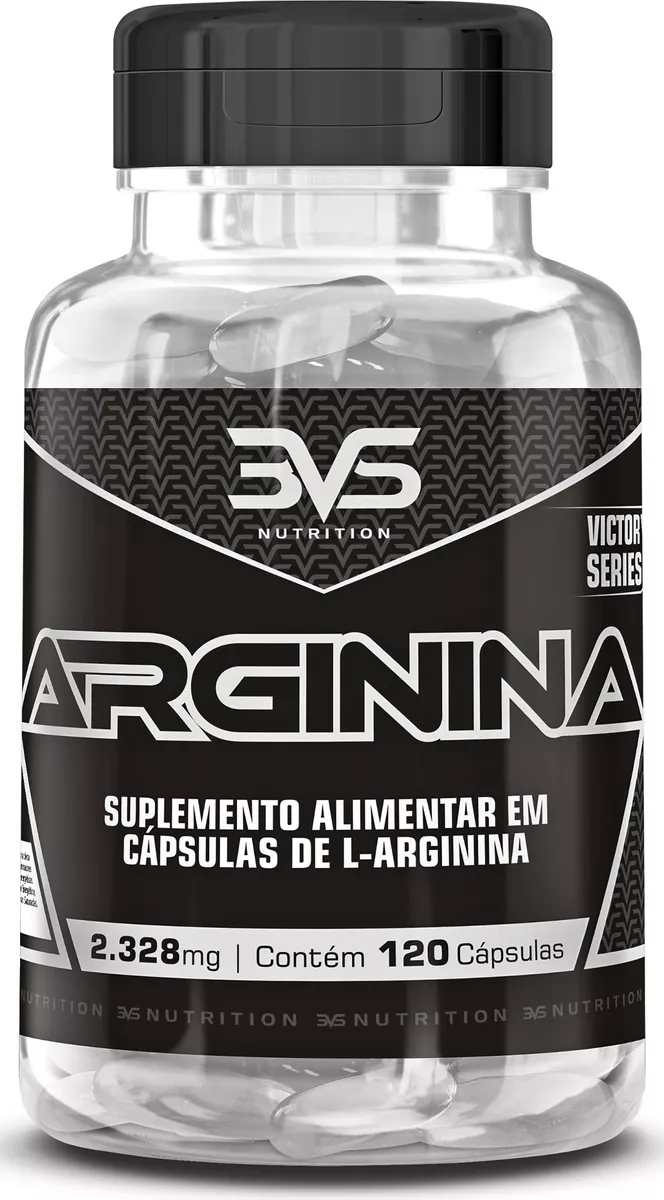 Arginina 100% Pura Com 2328mg Por Dose - 120 Cápsulas Sabor Natural