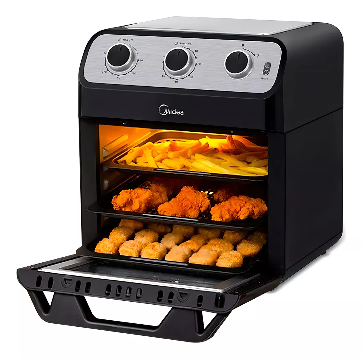 Fritadeira Sem Óleo Ovenfryer 12l Midea Ffa20p2 220v Preto