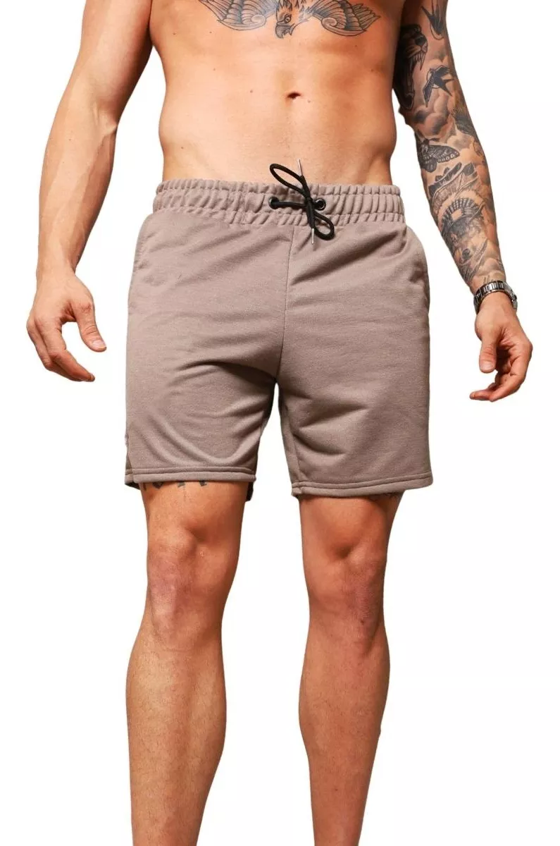 Short Bermuda Moletinho Masculina Lisa Curta Confortável