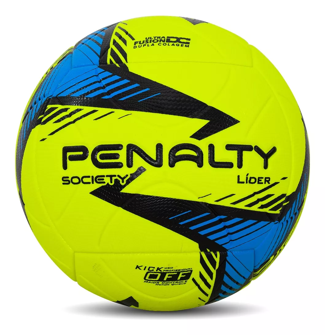 Bola Society Penalty Lider N4 - Ultrafusion Cor Amarelo/azul