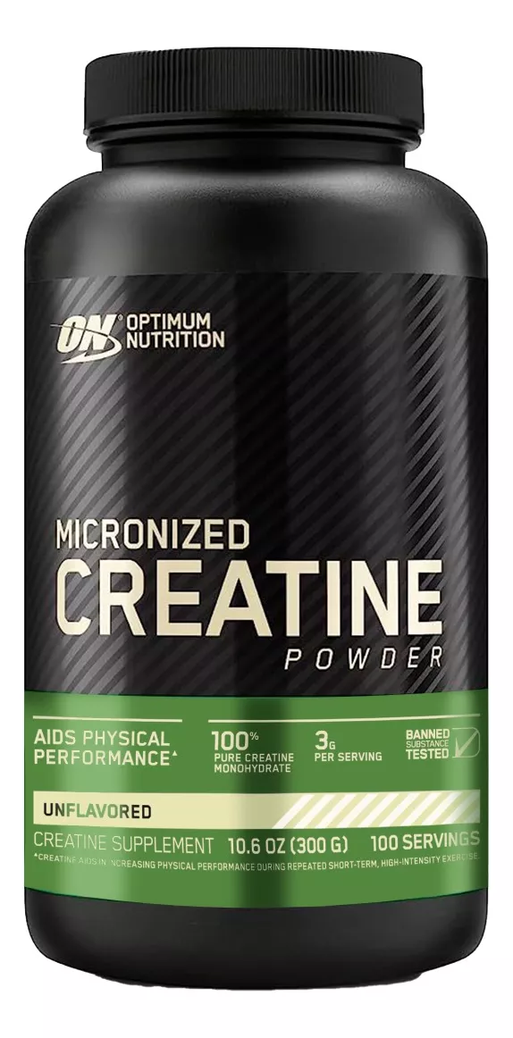 Creatina Micronizada Pó Sem Sabor 300g 60 Doses On Optimum Nutrition