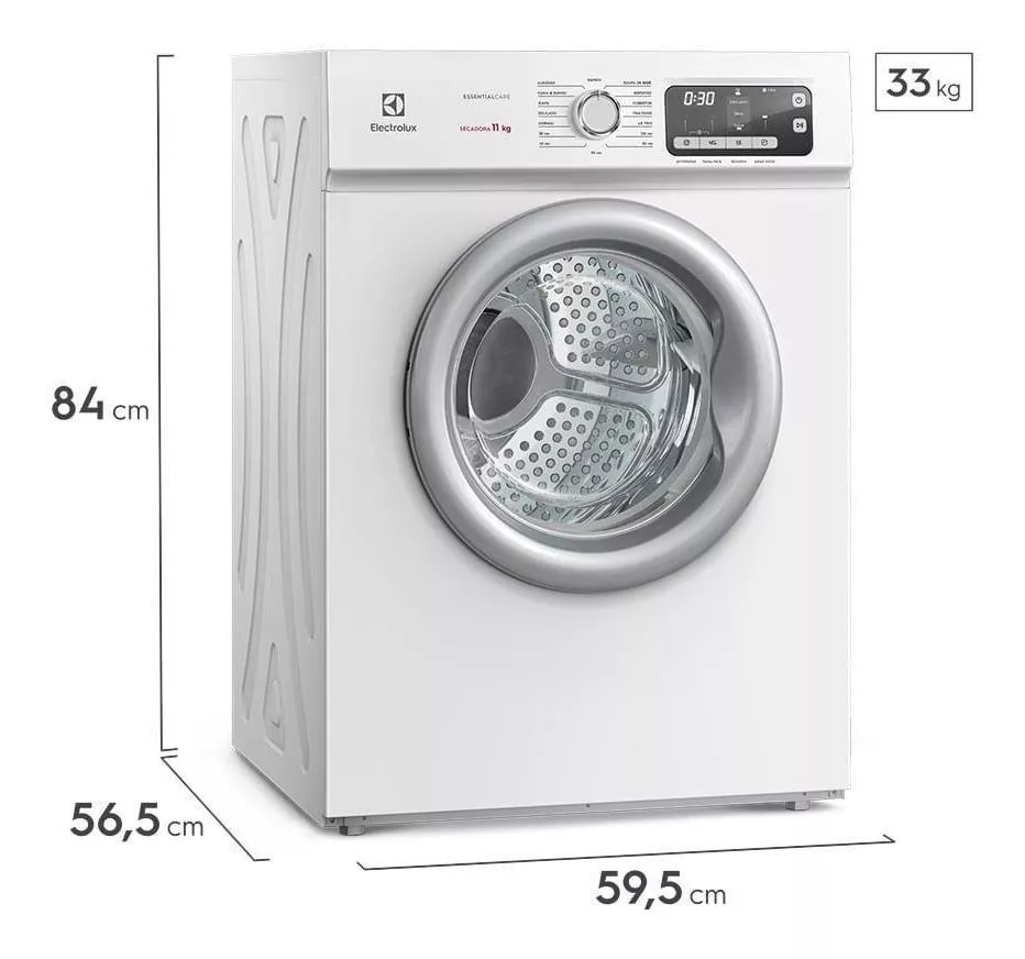 Secadora de Roupas Electrolux 11KG Essential Care Com Função Antirrugas, 220V (Branco)