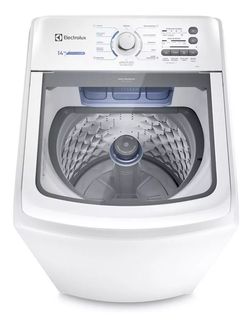 Máquina de Lavar 14kg Electrolux Essential Care Cesto Inox 127V ou 220V  