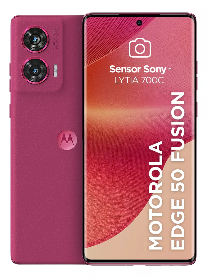 Smartphone Motorola Edge 50 Fusion 5G - 256GB 16GB Ram Boost 50MP Sony AI Camera IP68 NFC - Pink Suede  