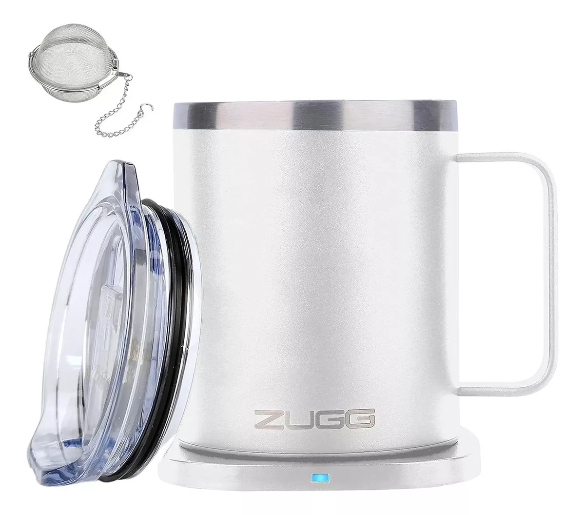 Caneca Térmica Carregador Indução Celular/Caneca 300ml - Zugg (Disponível Em 2 Cores)